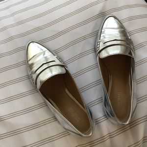 Silver MK loafers